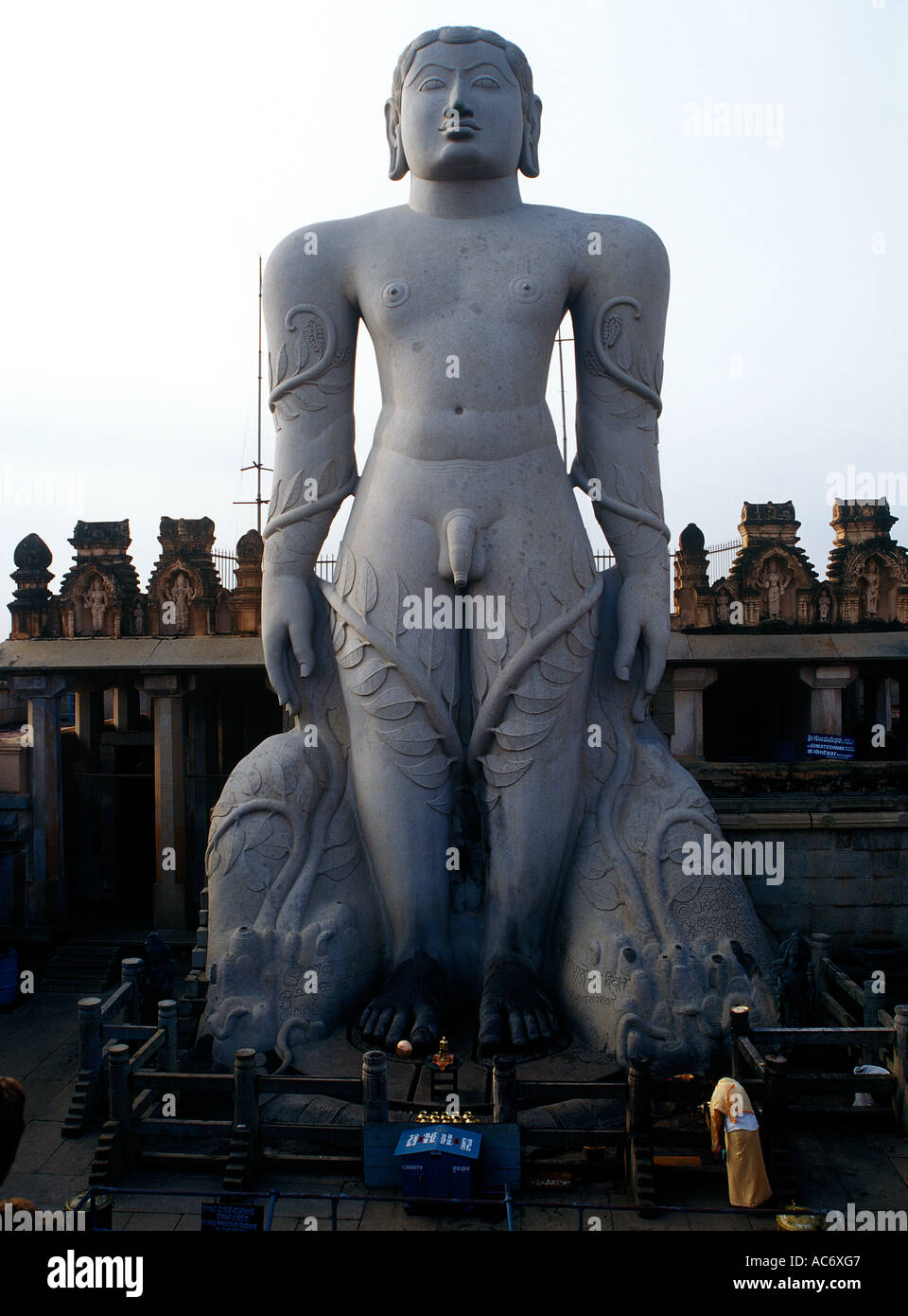 STATUE OF GOMATESHWARA IN SHRAVANABELAGOLA KARNATAKA Stock Photo Alamy