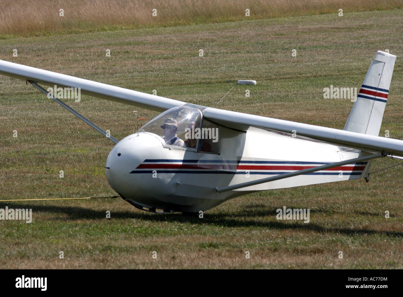 Launching a sailplane, glider Stock Photo Alamy