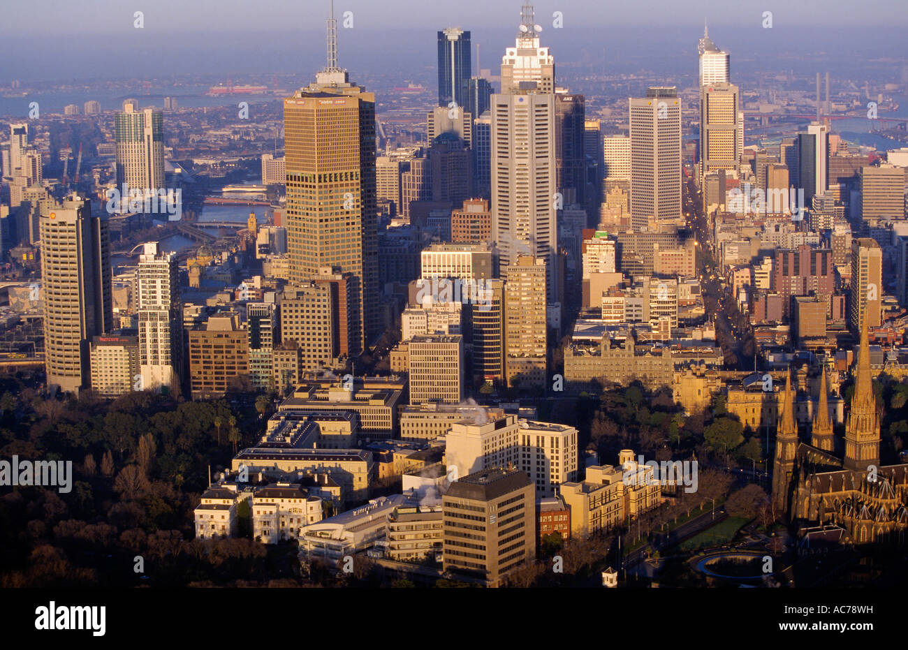 Image showcasing Melbourne skyline Australia Stock Photo - Alamy