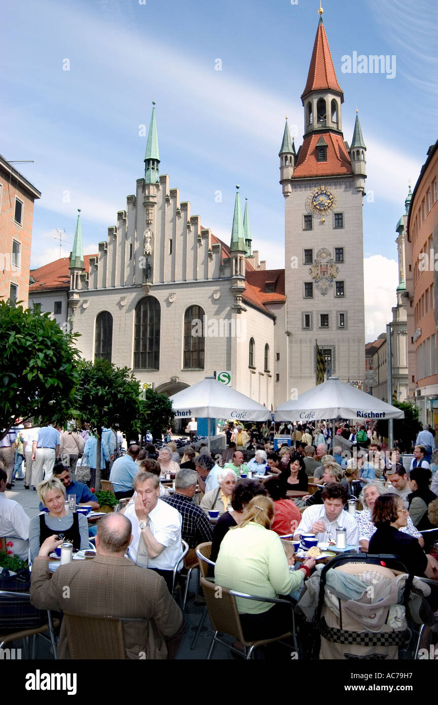 Bavaria Munich Lunch in Open Air Stock Photo Alamy