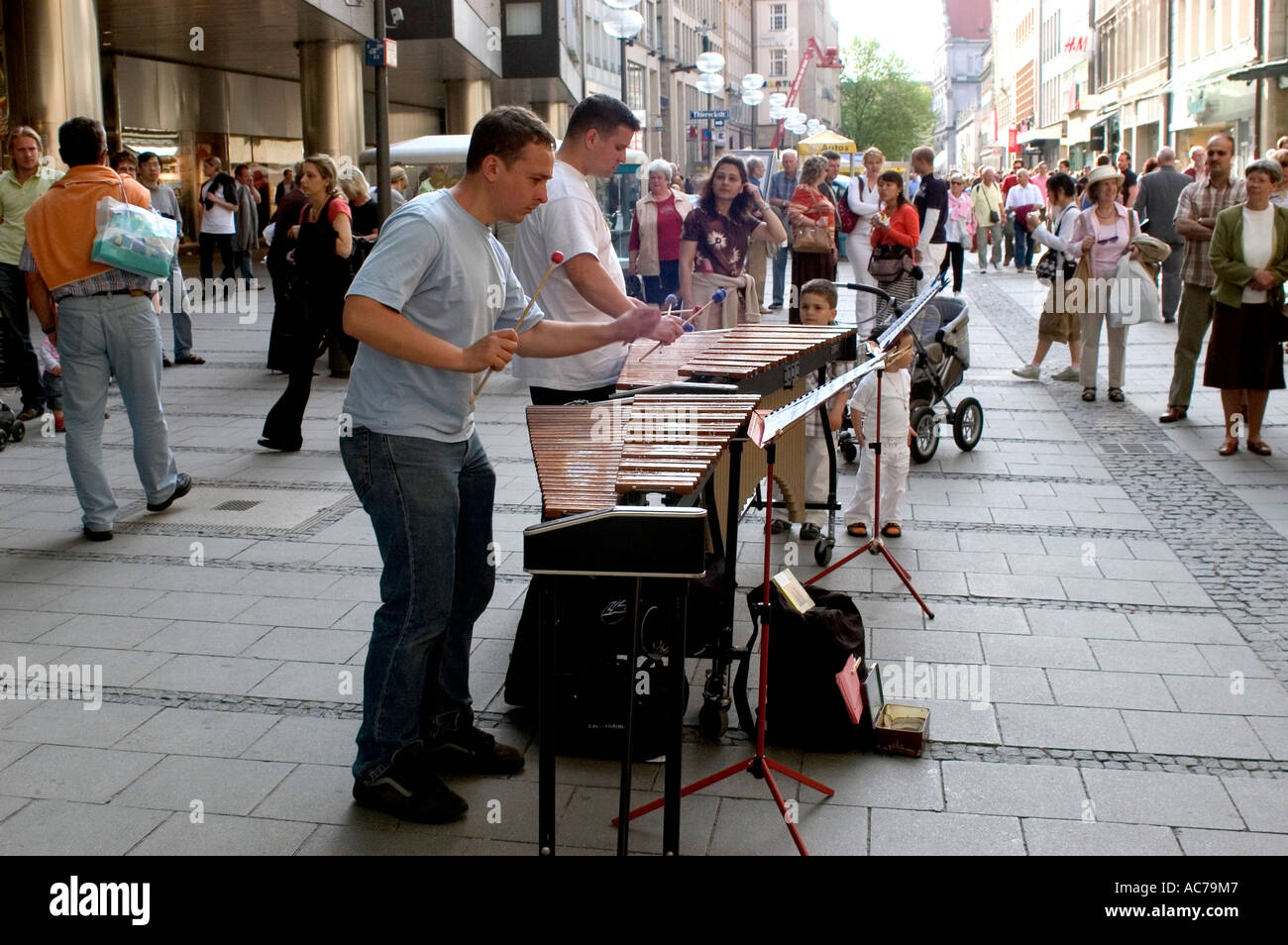 Bavaria Munich Xylophone Players Stock Photo Alamy