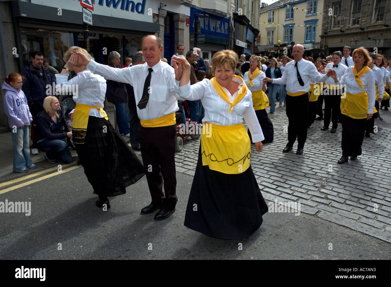 the trevithick day dance in camborne,cornwall,england Stock Photo