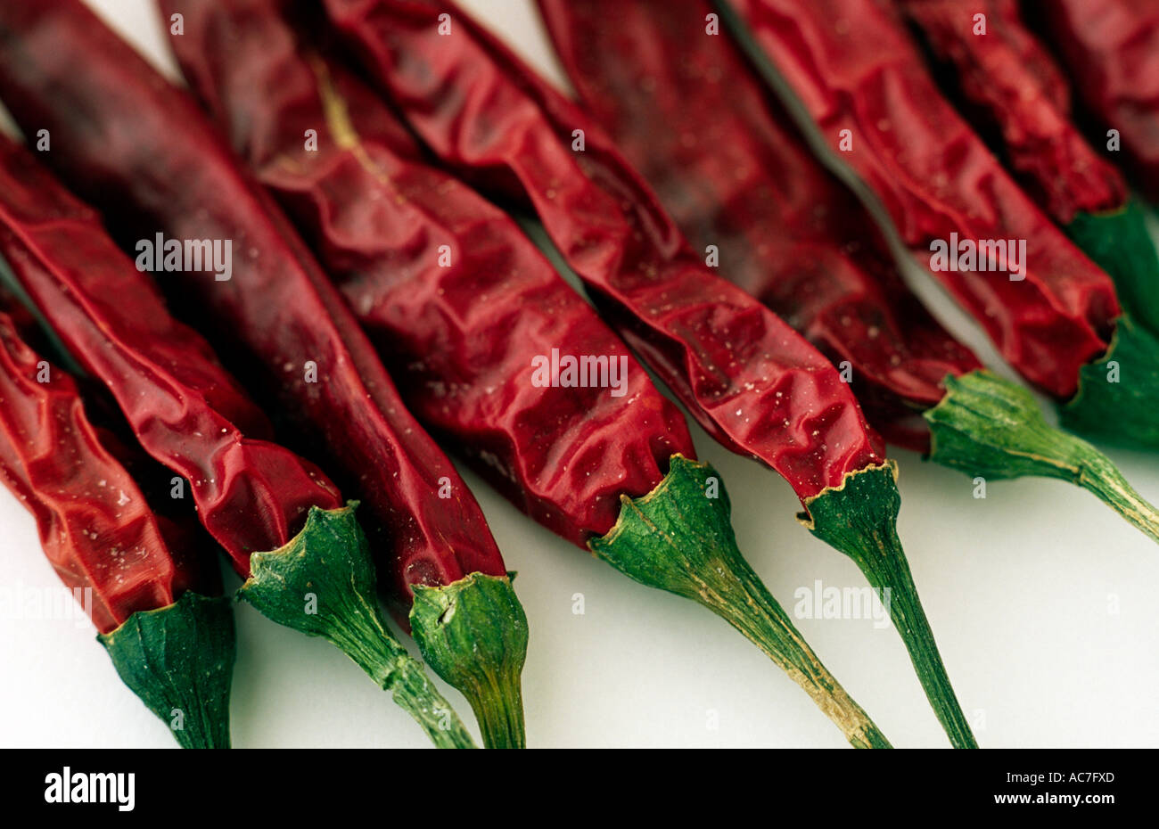 Dried chillis Stock Photo