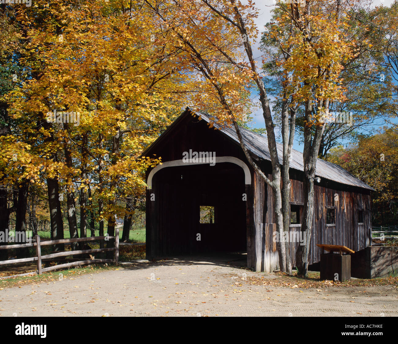 Covered Bridge Grafton Vermont USA Stock Photo Alamy