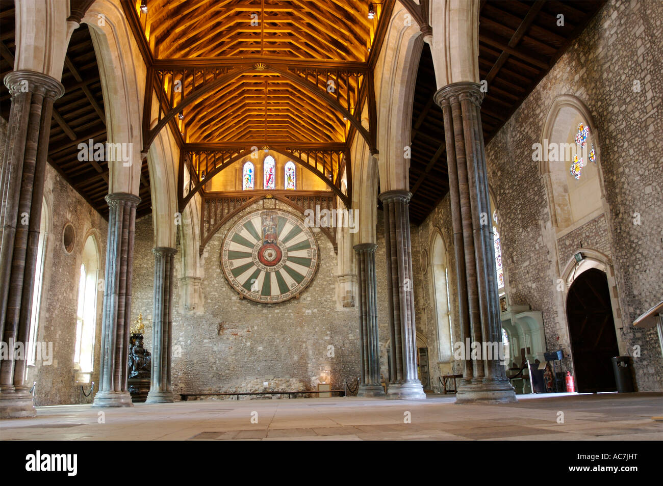 King Arthur s Round Table in the Great Hall Stock Photo Alamy