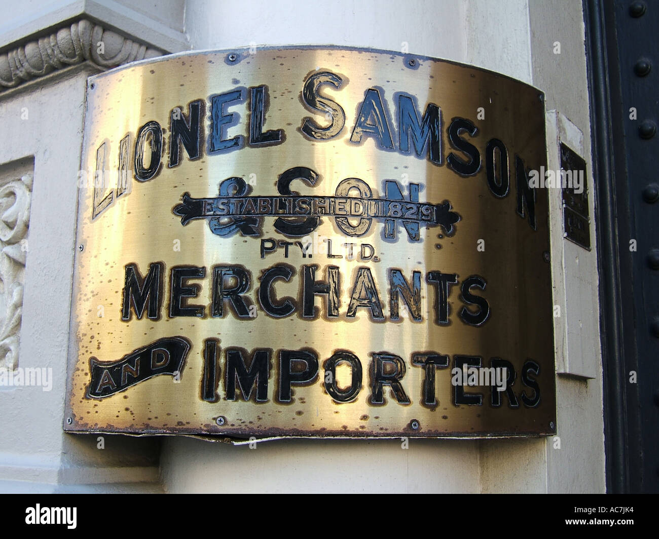 Brass sign in Fremantle, Perth , Western Australia Stock Photo Alamy