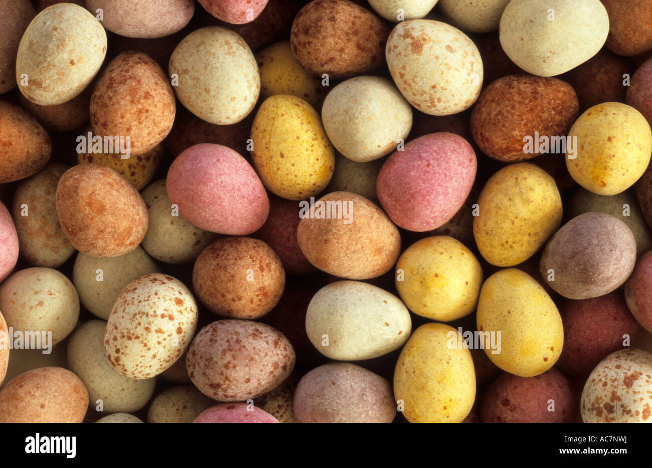 Close Up Of Mini Eggs Stock Photo - Alamy