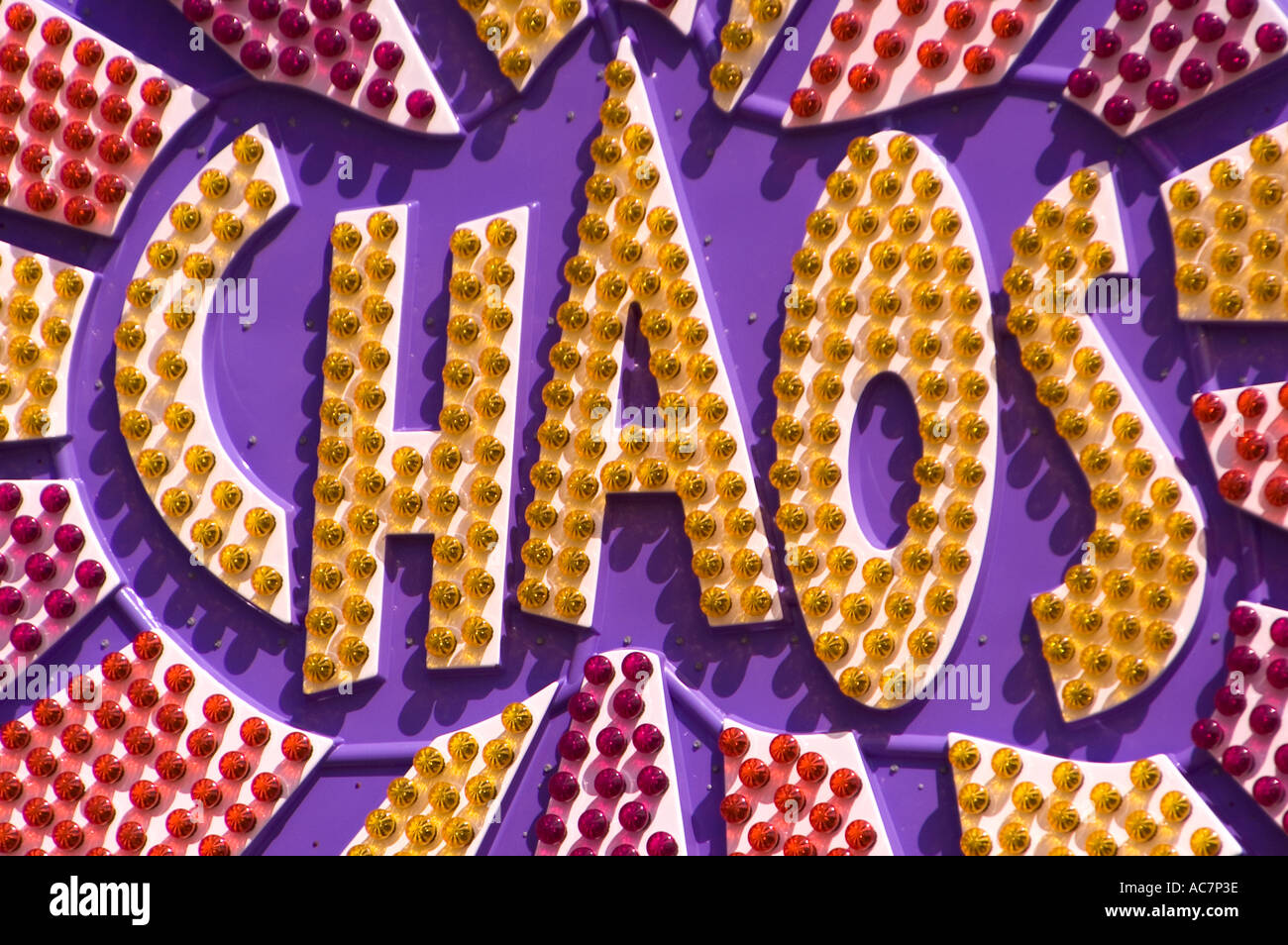 The Chaos Amusement Park Ride Manufactured by Chance Rides Inc. Stock Photo