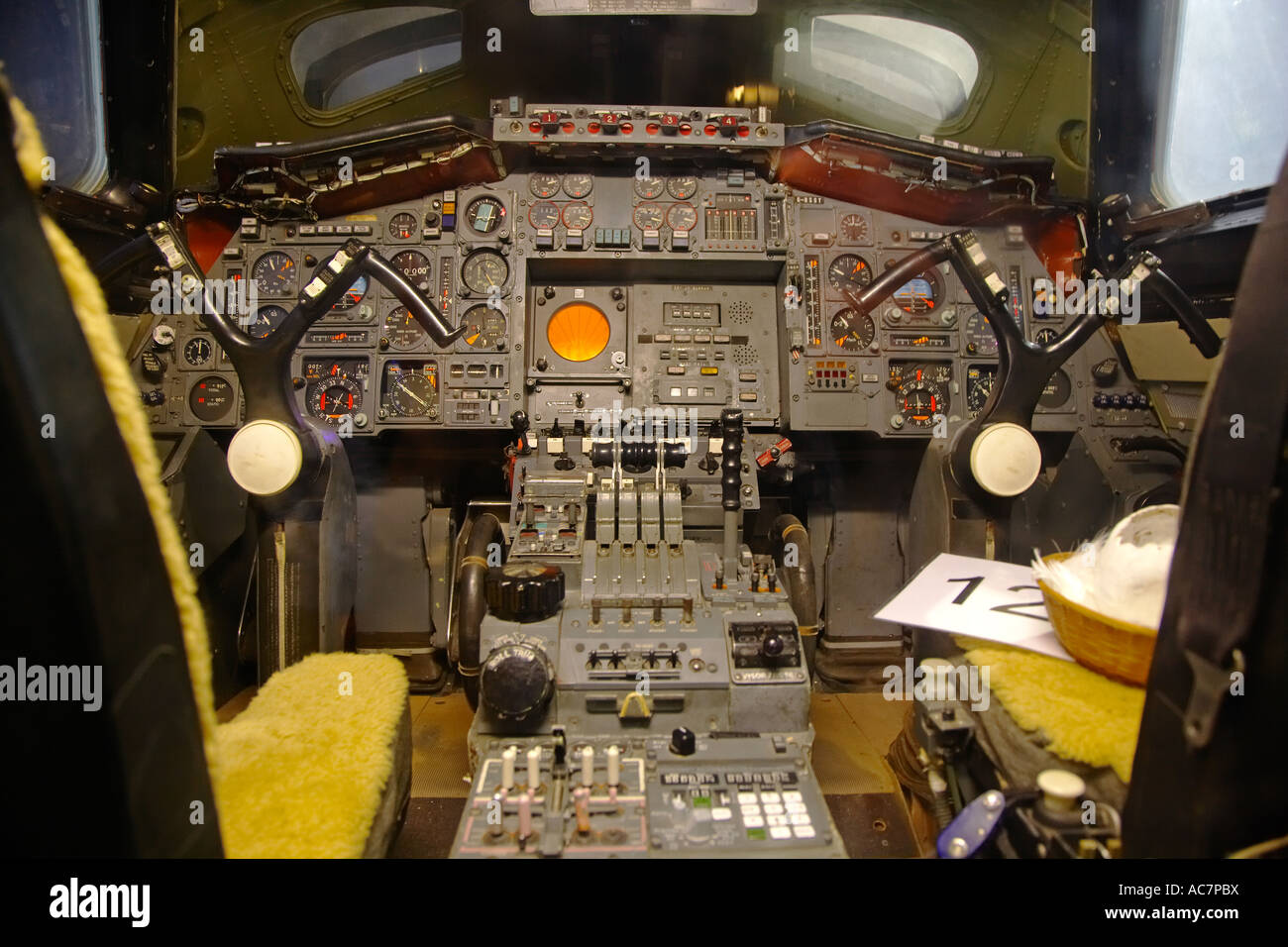 Inside the Cockpit of the Concorde at the Fleet Air Arm Museum, Yeovilton,  Somerset, England, UK Stock Photo - Alamy