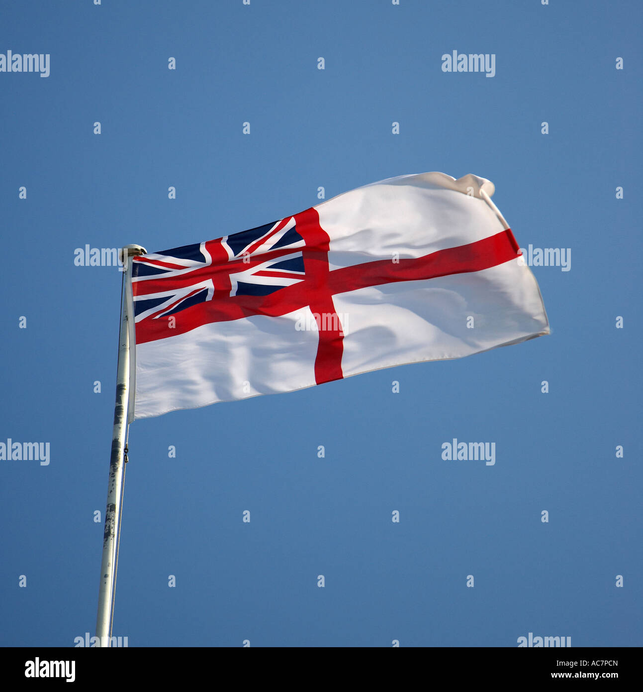 White Ensign Flag, Fleet Air Arm Museum,Yeovilton, Somerset, England, UK Stock Photo