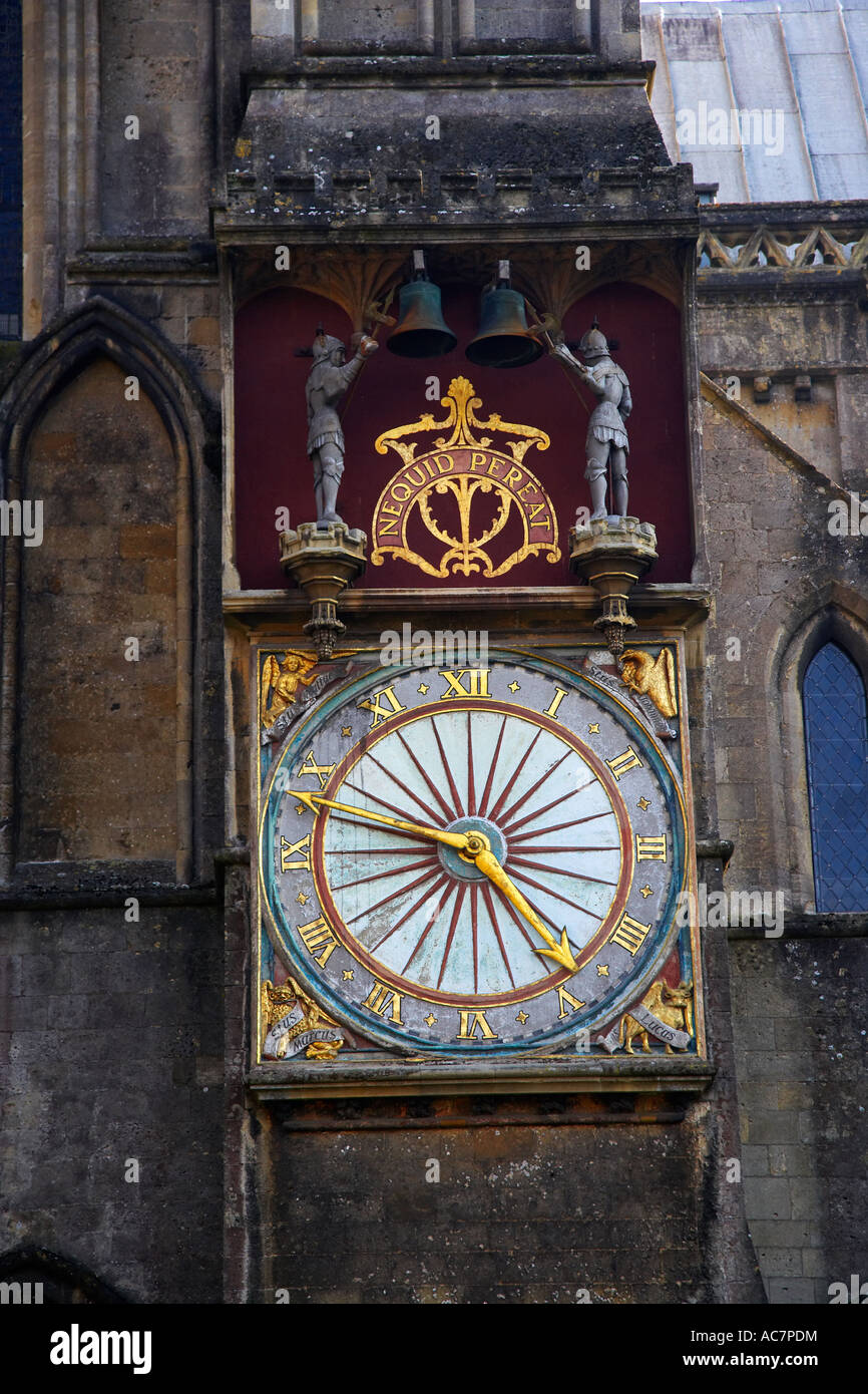 Wells Cathedral Clock, Somerset, England, UK Stock Photo Alamy