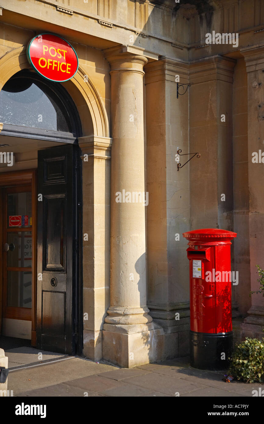 Postbox outside Post Office, Wells, UK Stock Photo Alamy