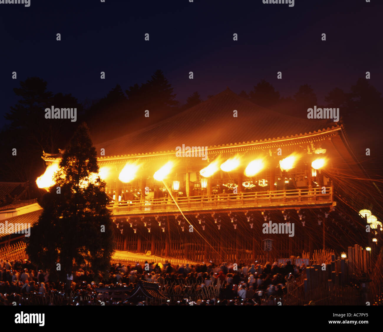 Omizutori (Waterdrawing Festival) at Nigatsudo Temple in Nara City