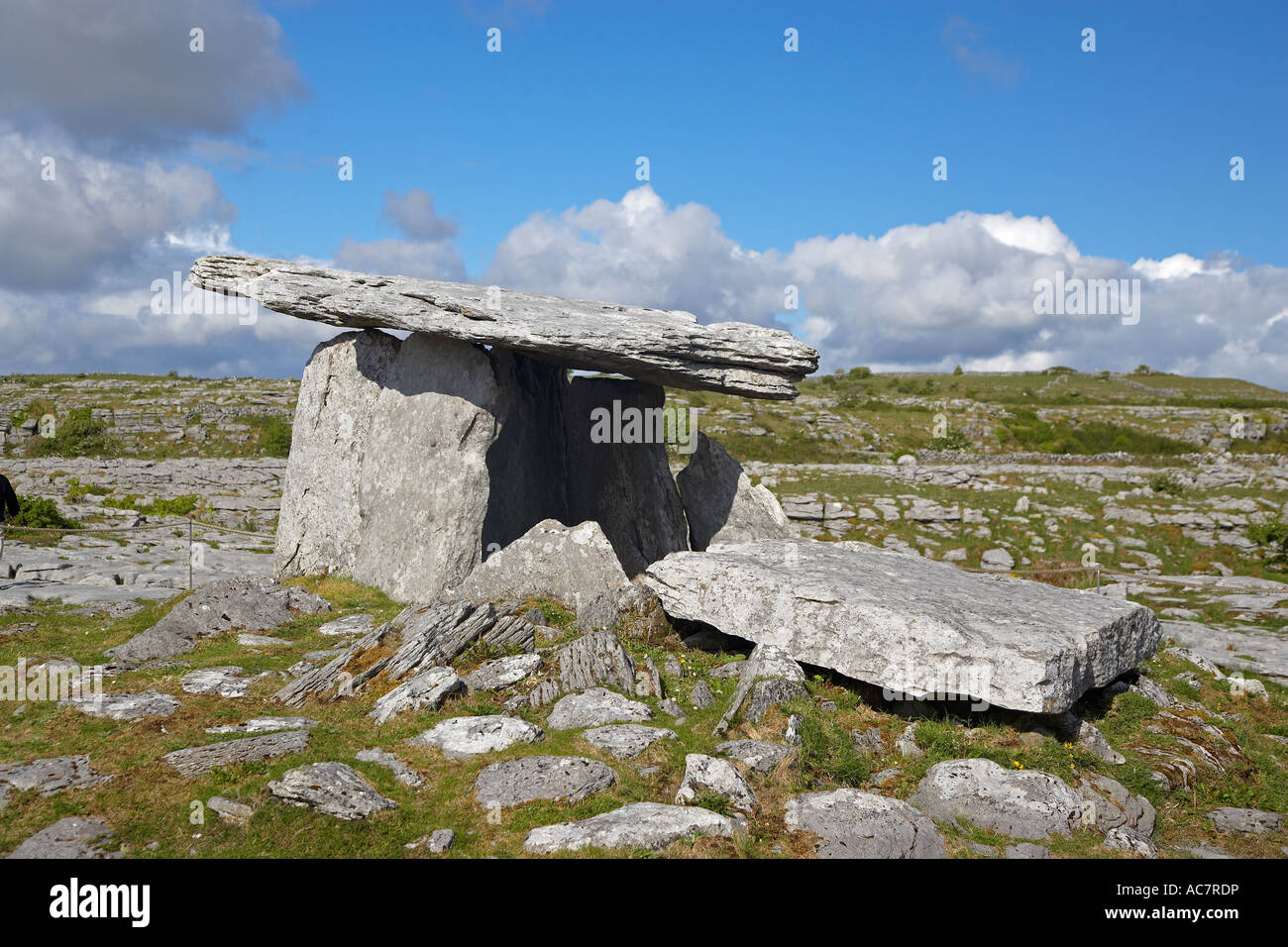 Poulnabrone Portal Tomb on the Burren, County Clare, Ireland Stock Photo