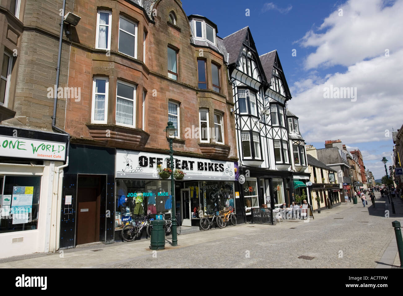 Shops on High Street Fort William Highlands Scotland UK Stock Photo Alamy