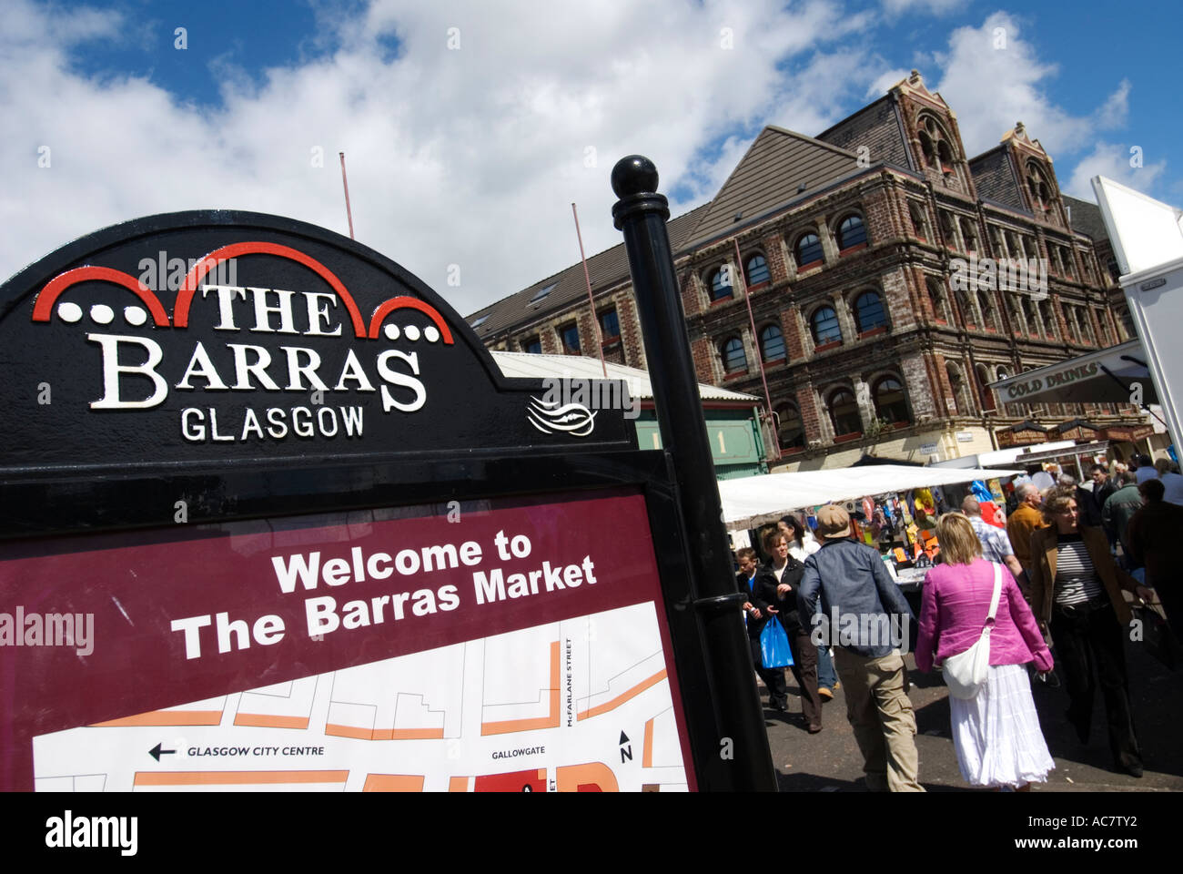 The famous Barras market in East End of Glasgow Stock Photo Alamy