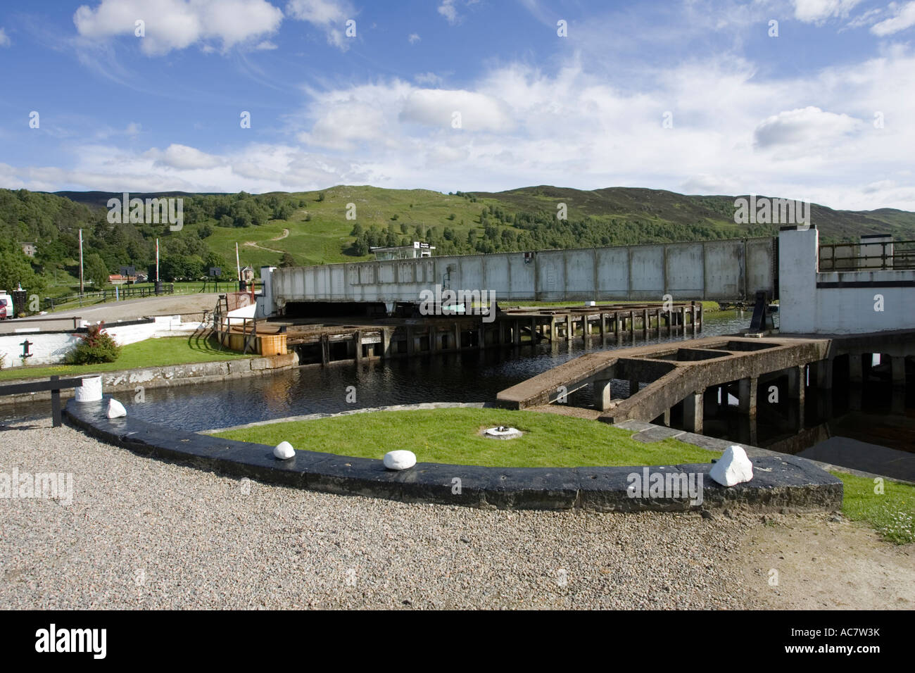 Aberchalder Swing bridge near Fort Augustus NW Highlands Scotland UK Stock Photo