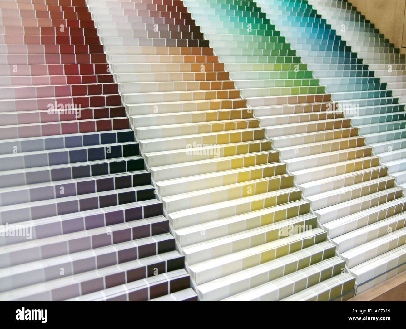 paint colour sample cards Stock Photo - Alamy