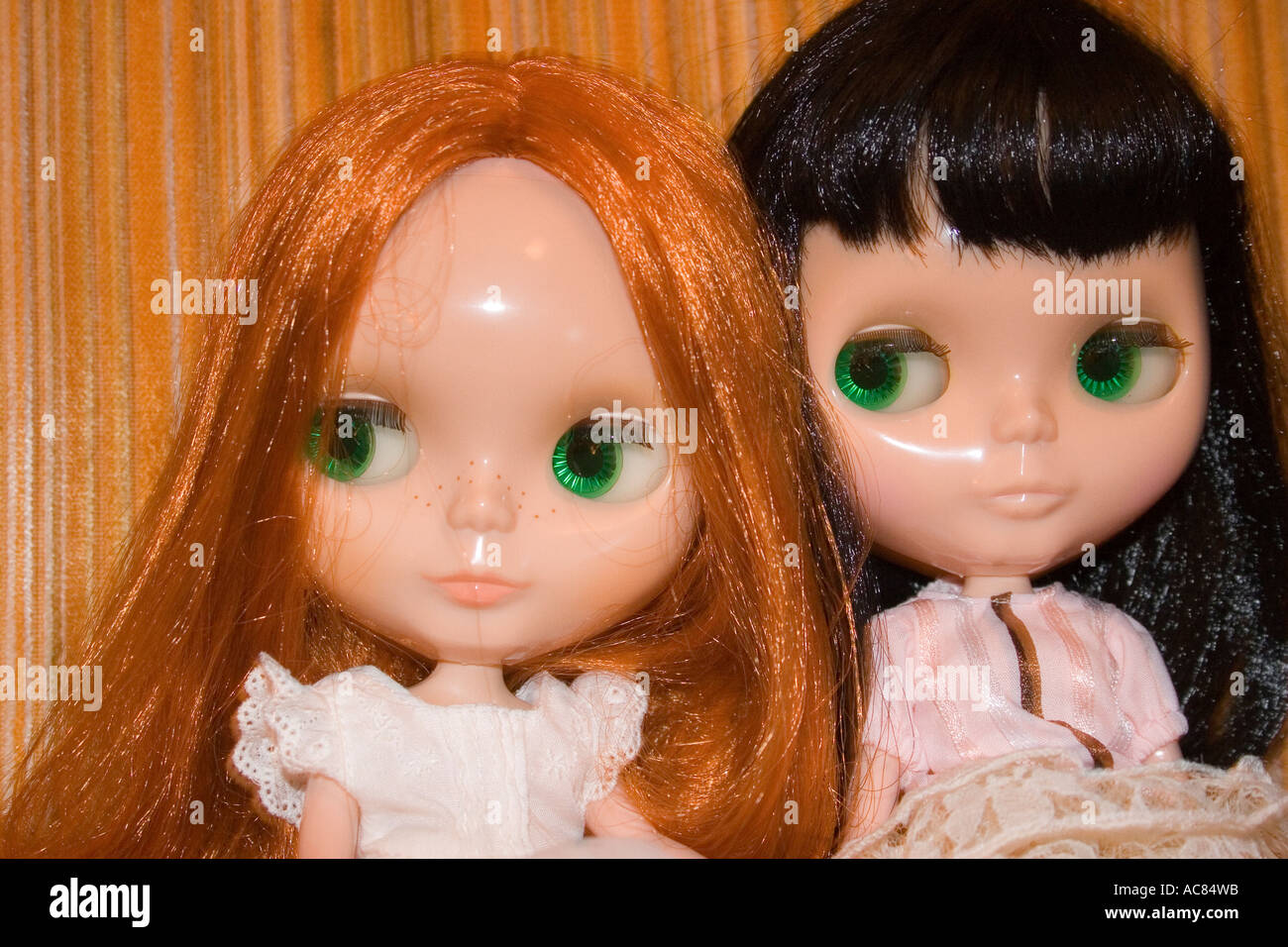 Blythe doll, black blythe brunette cherub collect creepy disco volante full  color america american white photo photographer Stock Photo - Alamy