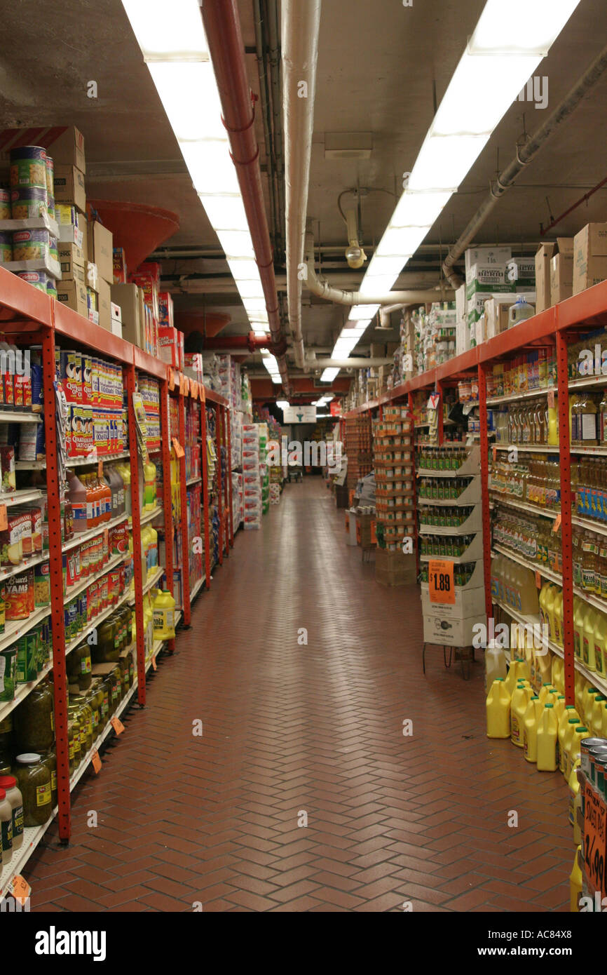 Grocery aisle, aisle bottles business ceiling disco volante display