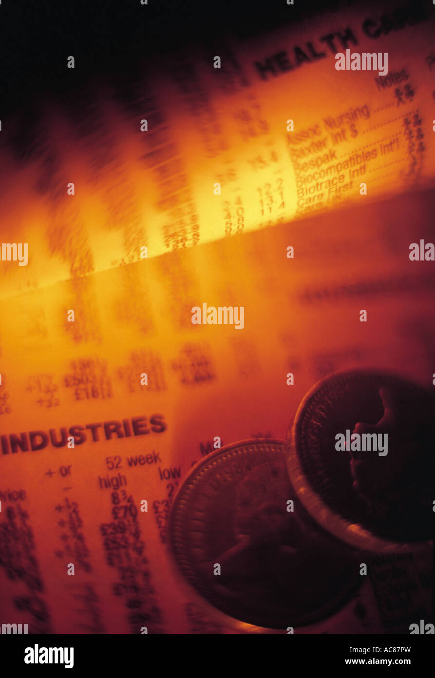 Share stock prices Stock Photo