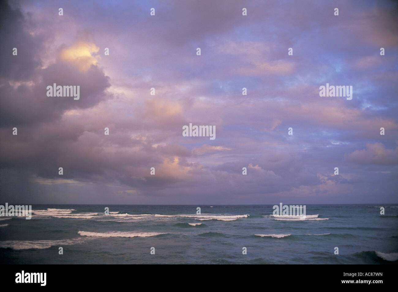 Purple sky Barbados Stock Photo