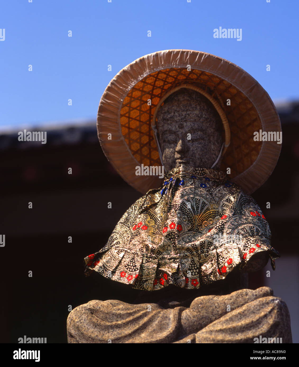 Ojizousan statue at Shitenno-ji Temple  The birthplace of Japanese Buddhism. Stock Photo