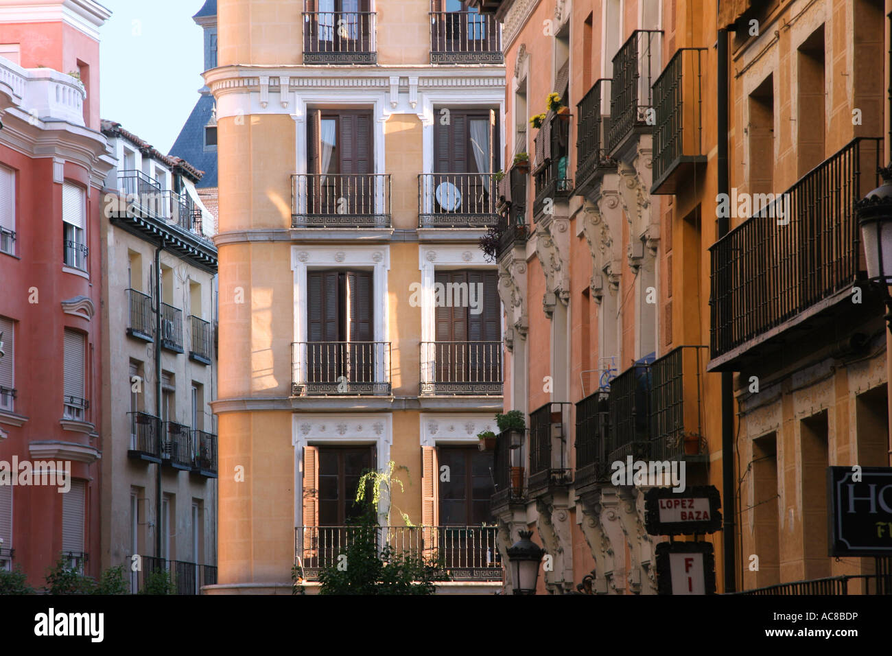 Madrid old town apartments Stock Photo Alamy