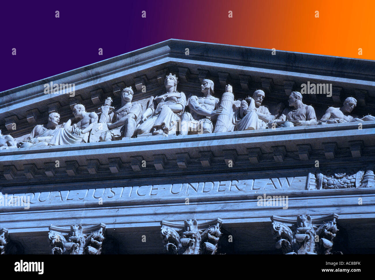 Equal justice under law Supreme Court building Washington DC USA main ...
