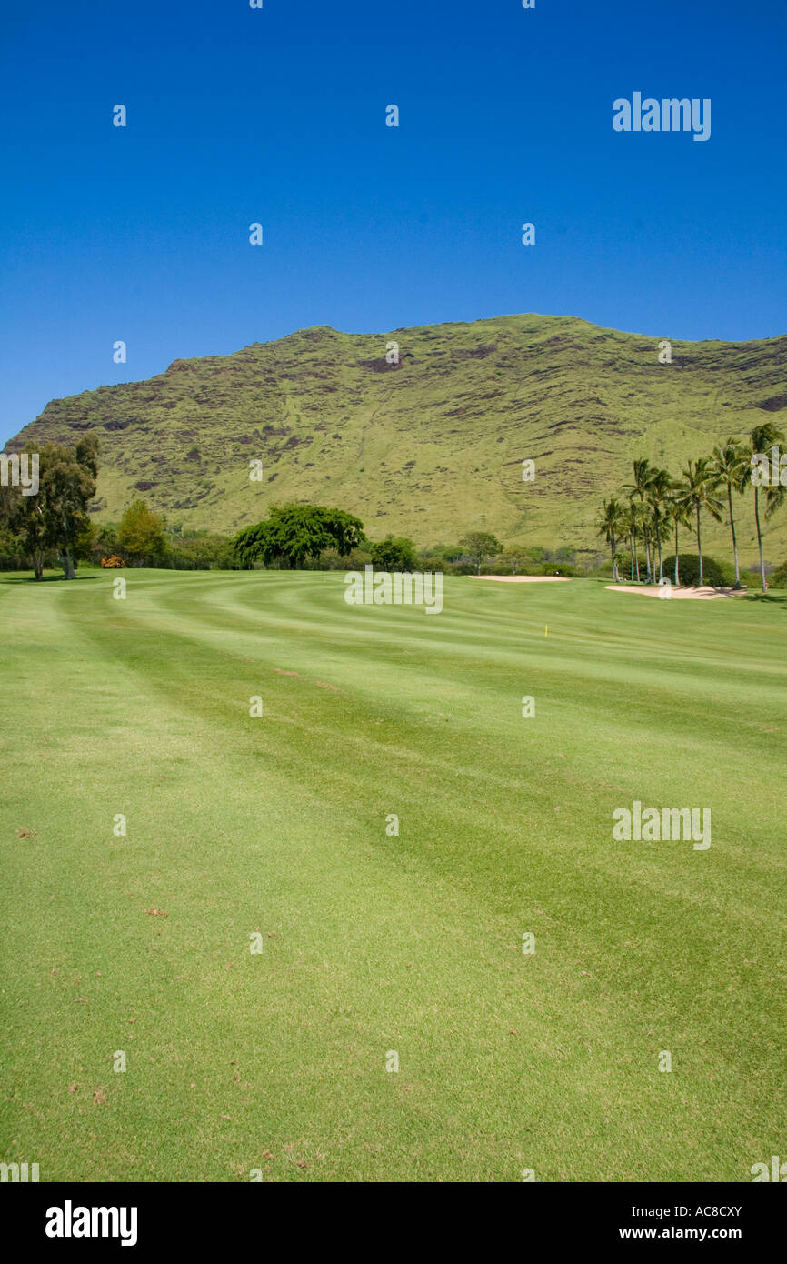 Makaha Golf Resort Oahu Hawaii Stock Photo Alamy