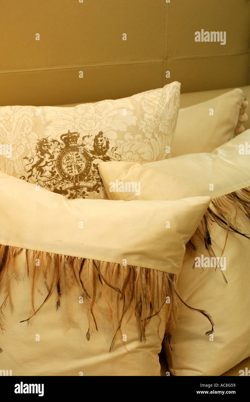 Decorated cushions Stock Photo