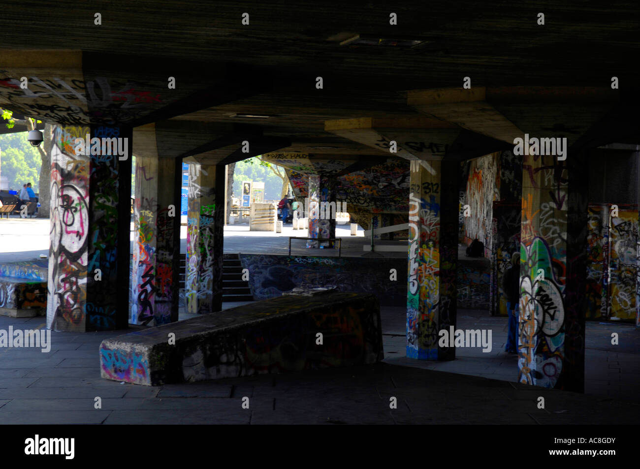 crime criminal damage art tags tagging southbank london underneath