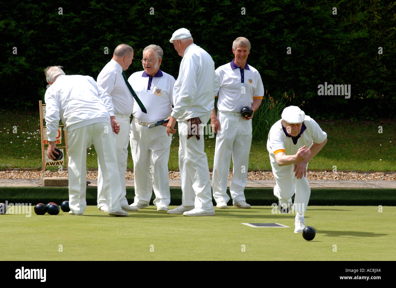 Bowls, Lawn bowls sport, Britain UK Stock Photo Alamy