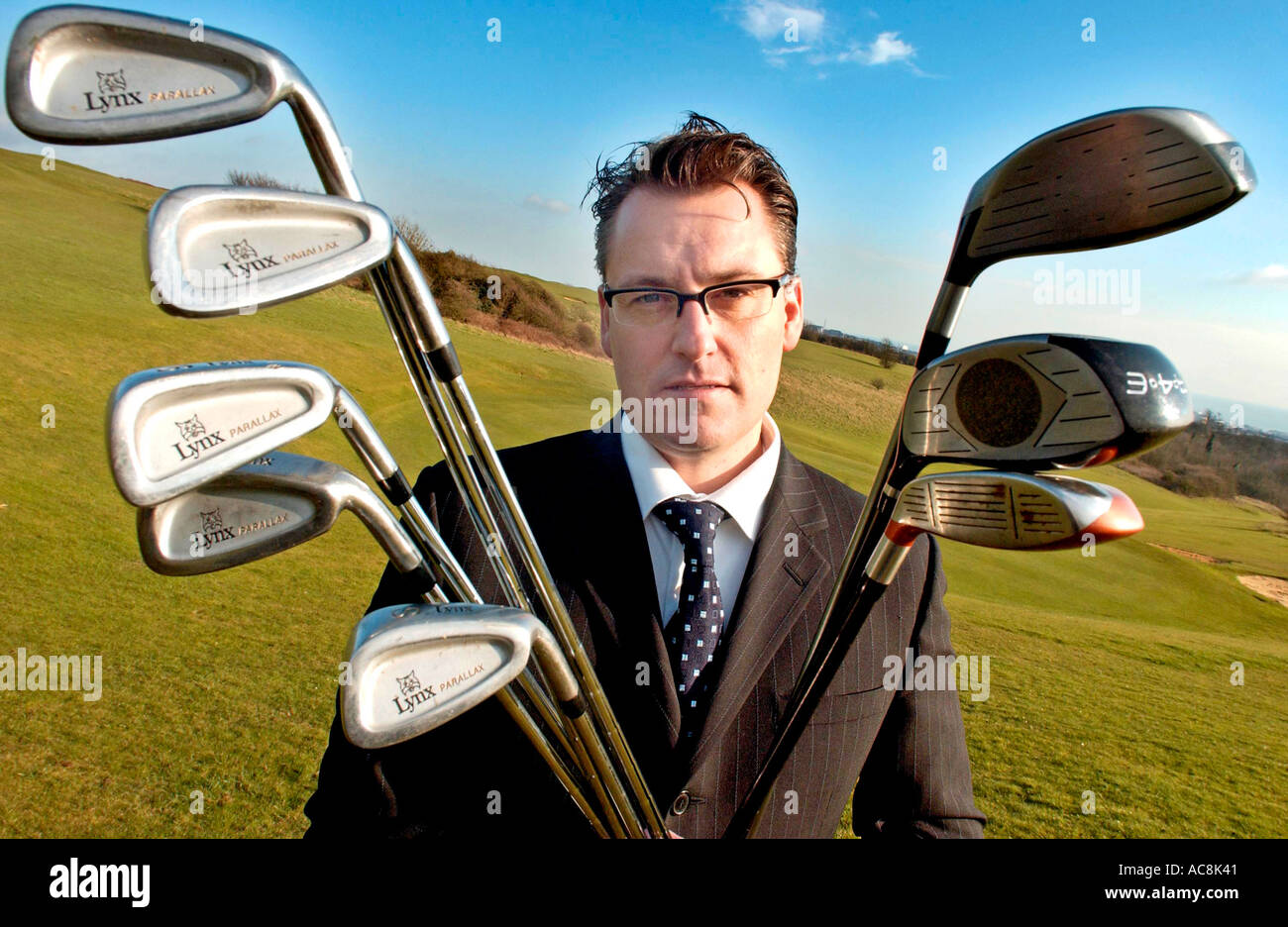 Tim Southwell in 2004. Editor in Chief of Golfing magazine Golf Punk and Chief Executive Officer of KYN Publishing Stock Photo