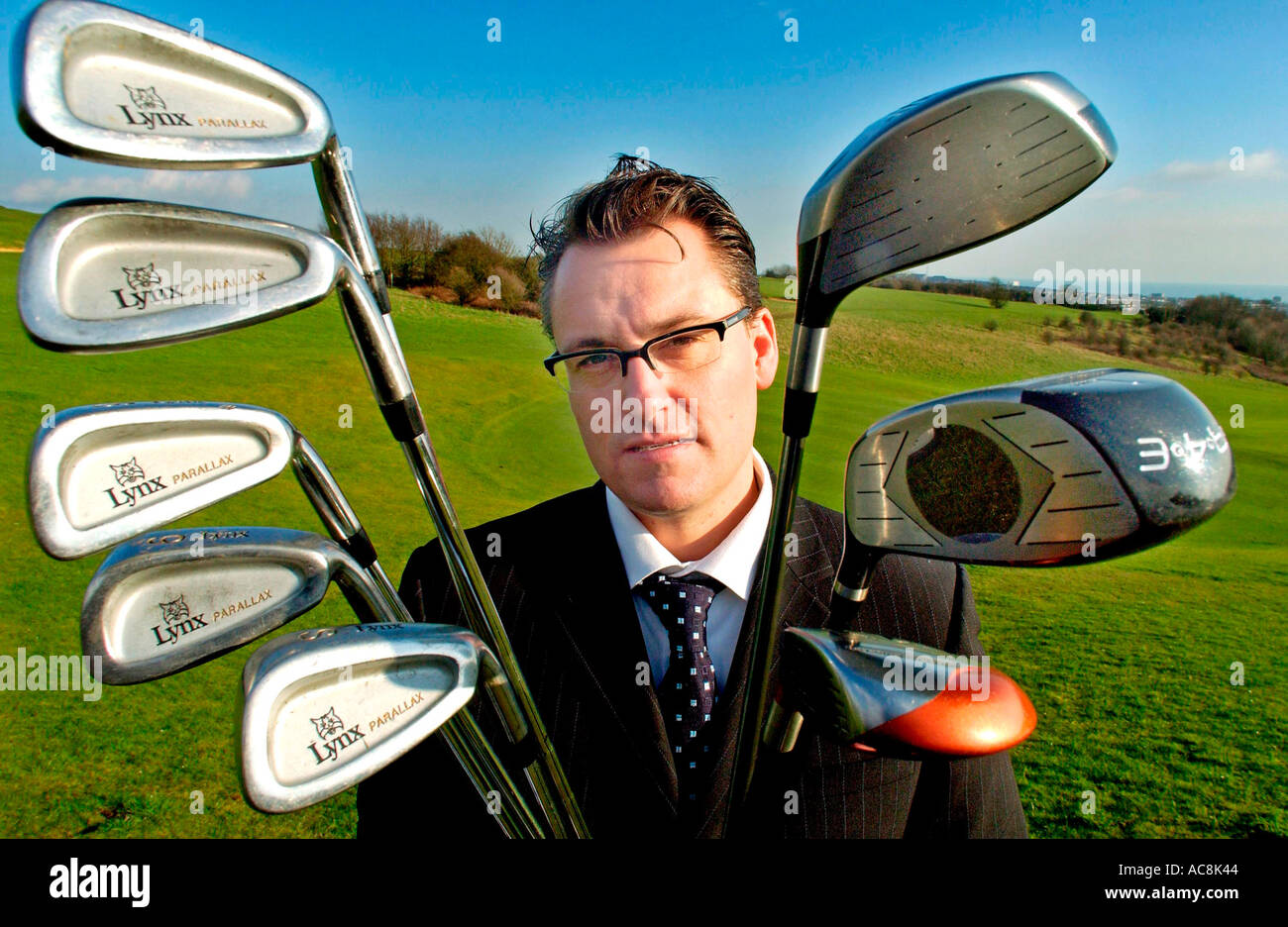 Tim Southwell in 2004. Editor in Chief of Golfing magazine Golf Punk and Chief Executive Officer of KYN Publishing Stock Photo