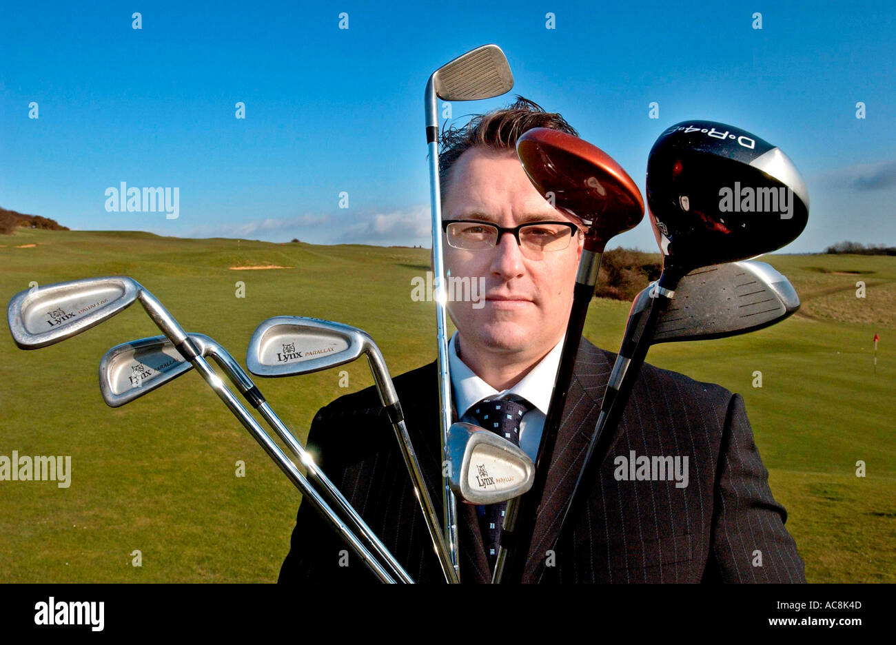 Tim Southwell in 2004. Editor in Chief of Golfing magazine Golf Punk and Chief Executive Officer of KYN Publishing Stock Photo