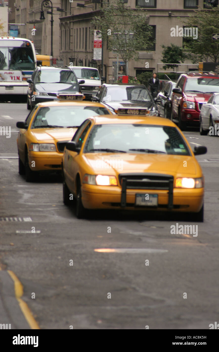Taxis in New York Stock Photo Alamy