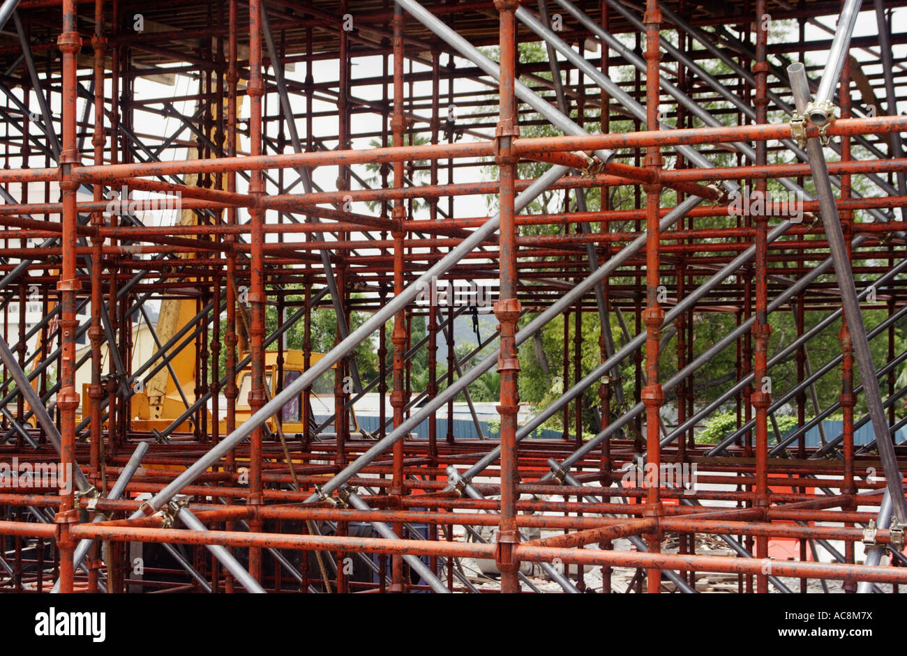 Steel struts in construction work Stock Photo Alamy