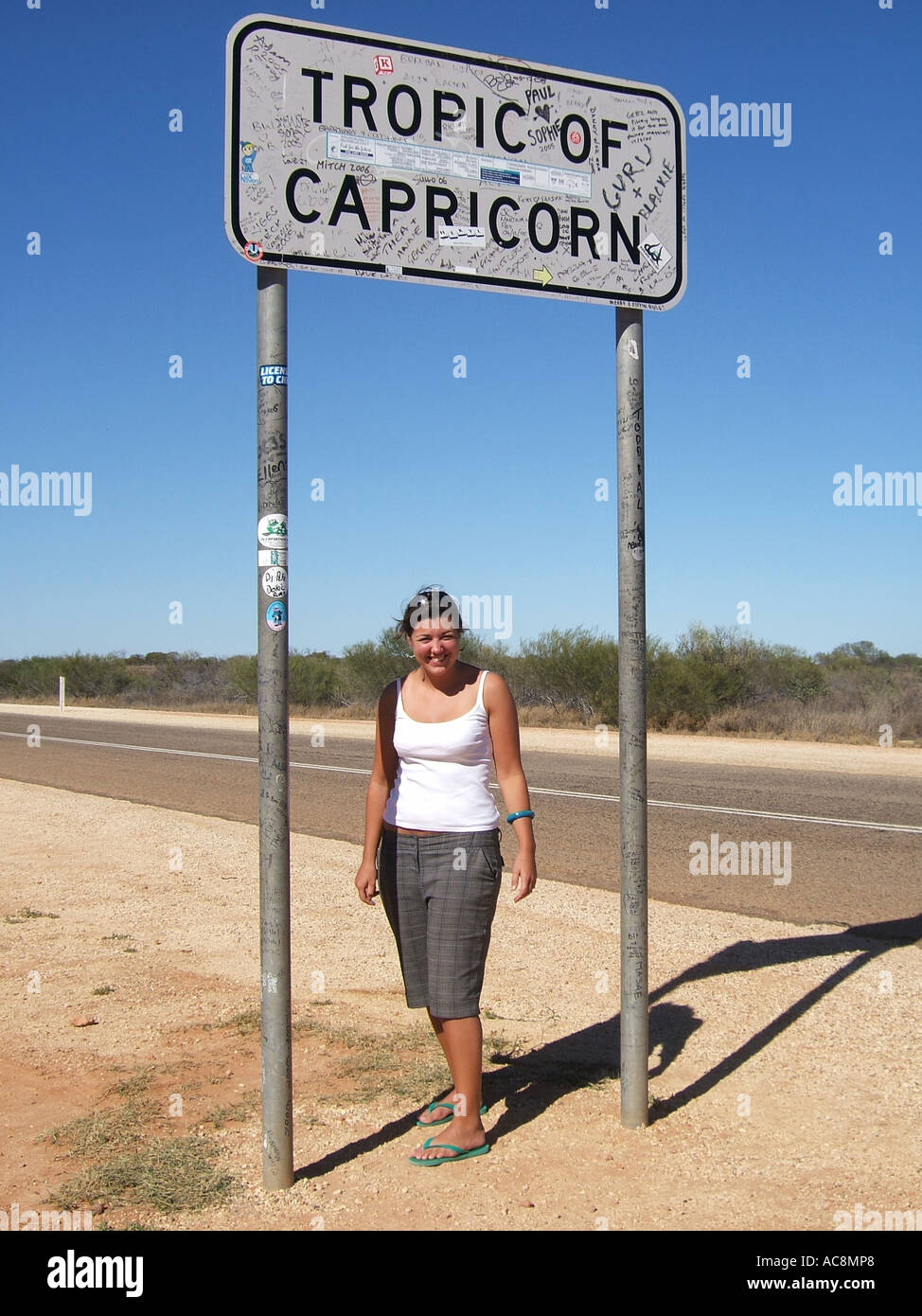 Tropic Of Capricorn Sign Western Australia Stock Photo Alamy