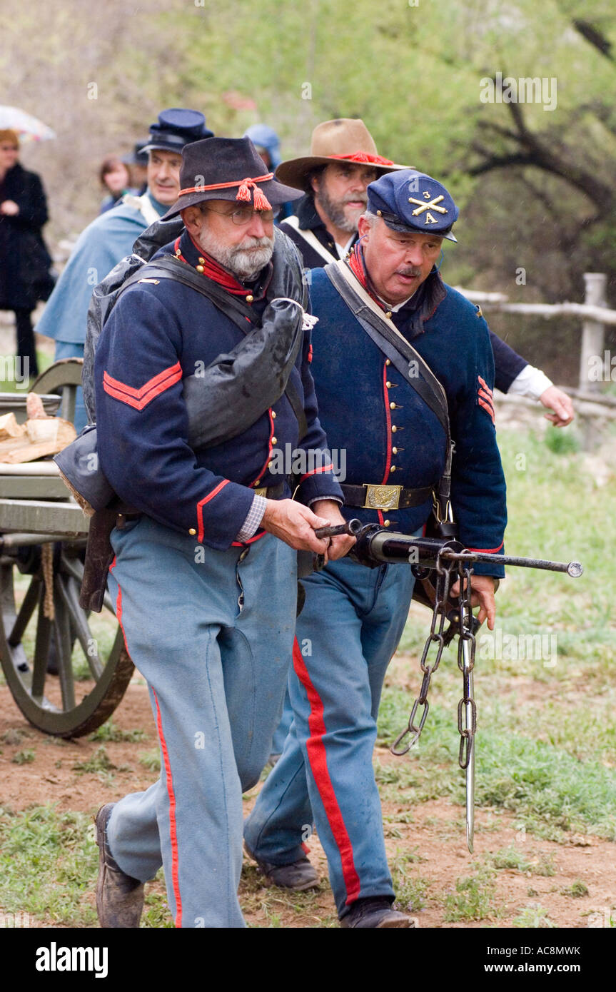 Civil War reenactment battles of Glorieta Pass and Apache Canyon in New