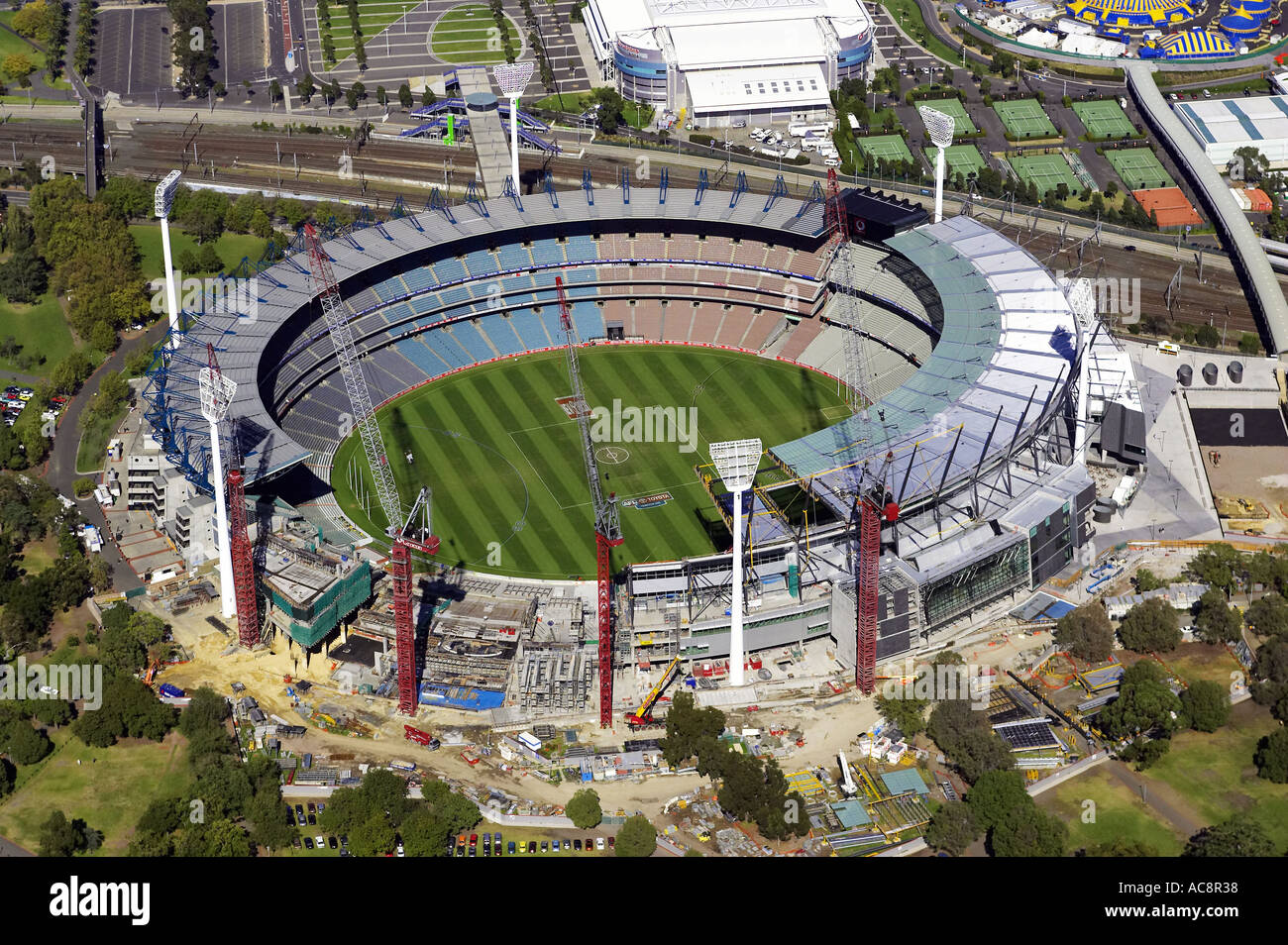 Melbourne Cricket Ground Melbourne Victoria Australia aerial Stock