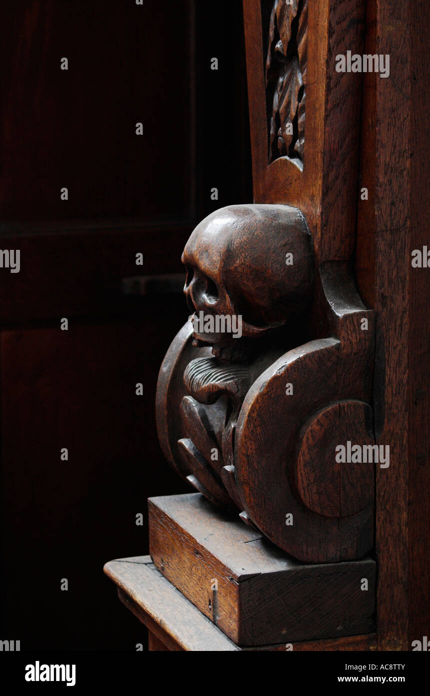 Wooden skull St Omer cathedral France Stock Photo - Alamy