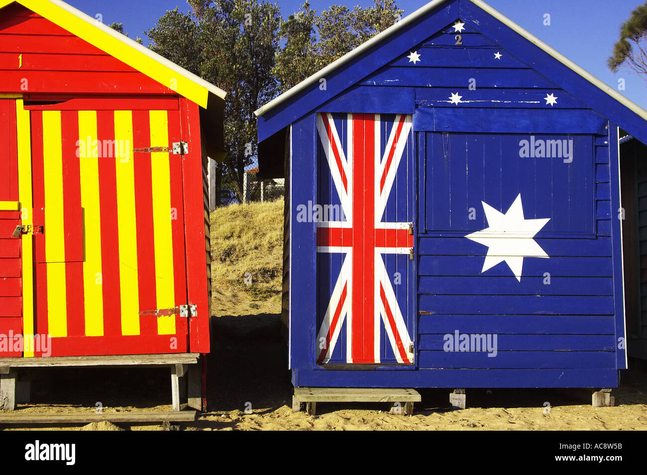 Bathing Boxes Middle Brighton Beach Port Phillip Bay Melbourne Victoria