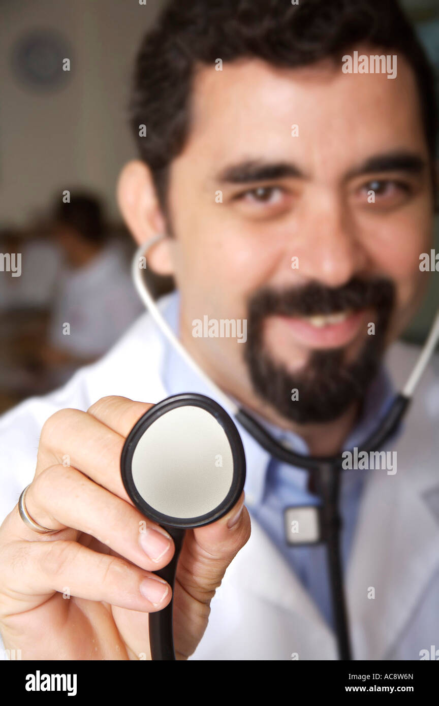 Smiling mature doctor focus hi-res stock photography and images - Alamy
