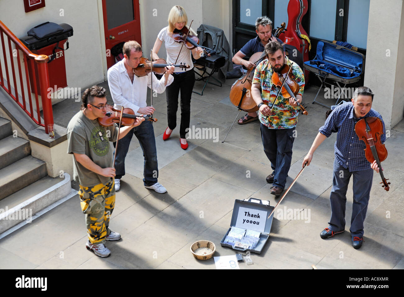 Classical Buskers Covent Garden London UK Europe Stock Photo