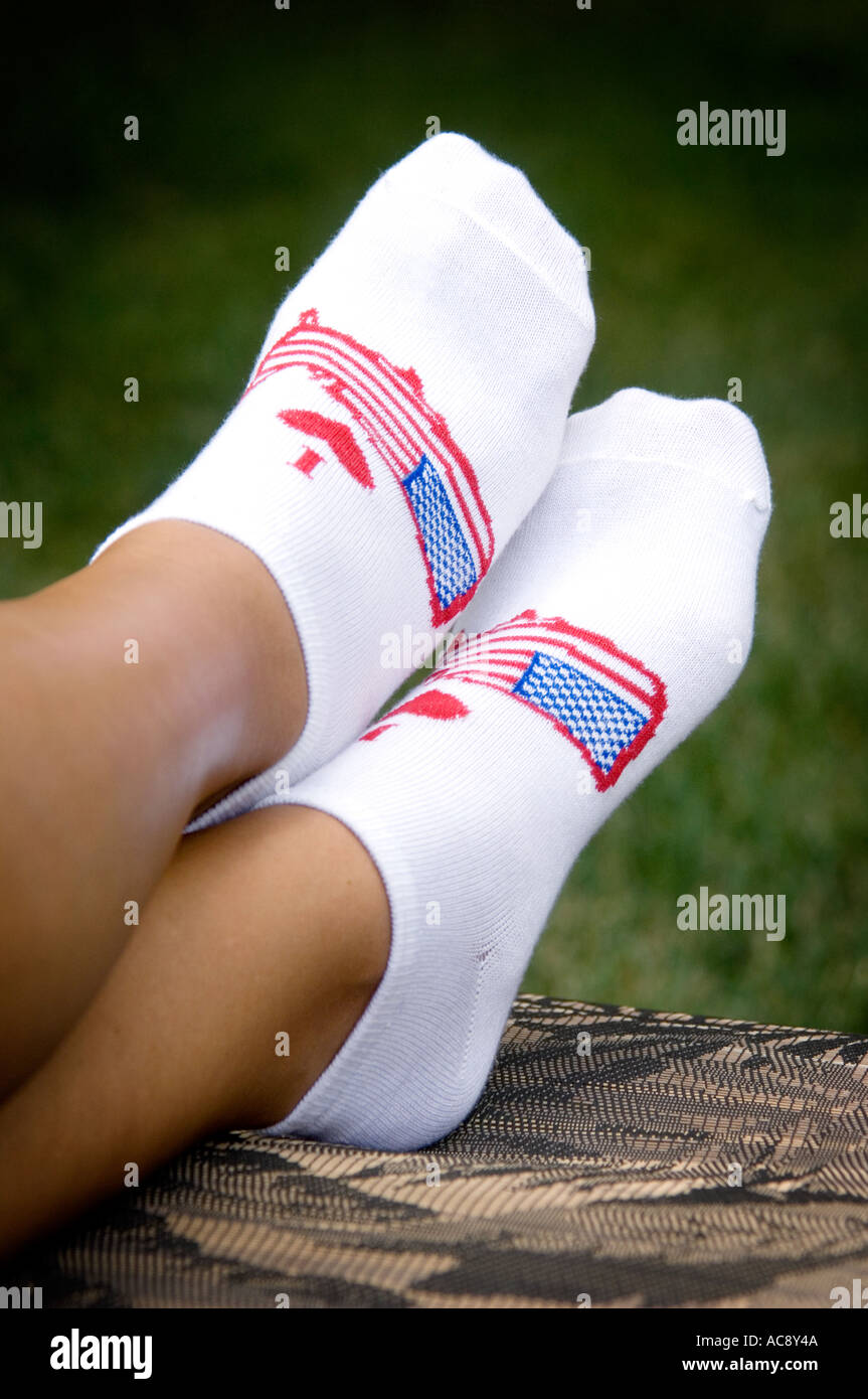 Fourth of July socks Stock Photo - Alamy