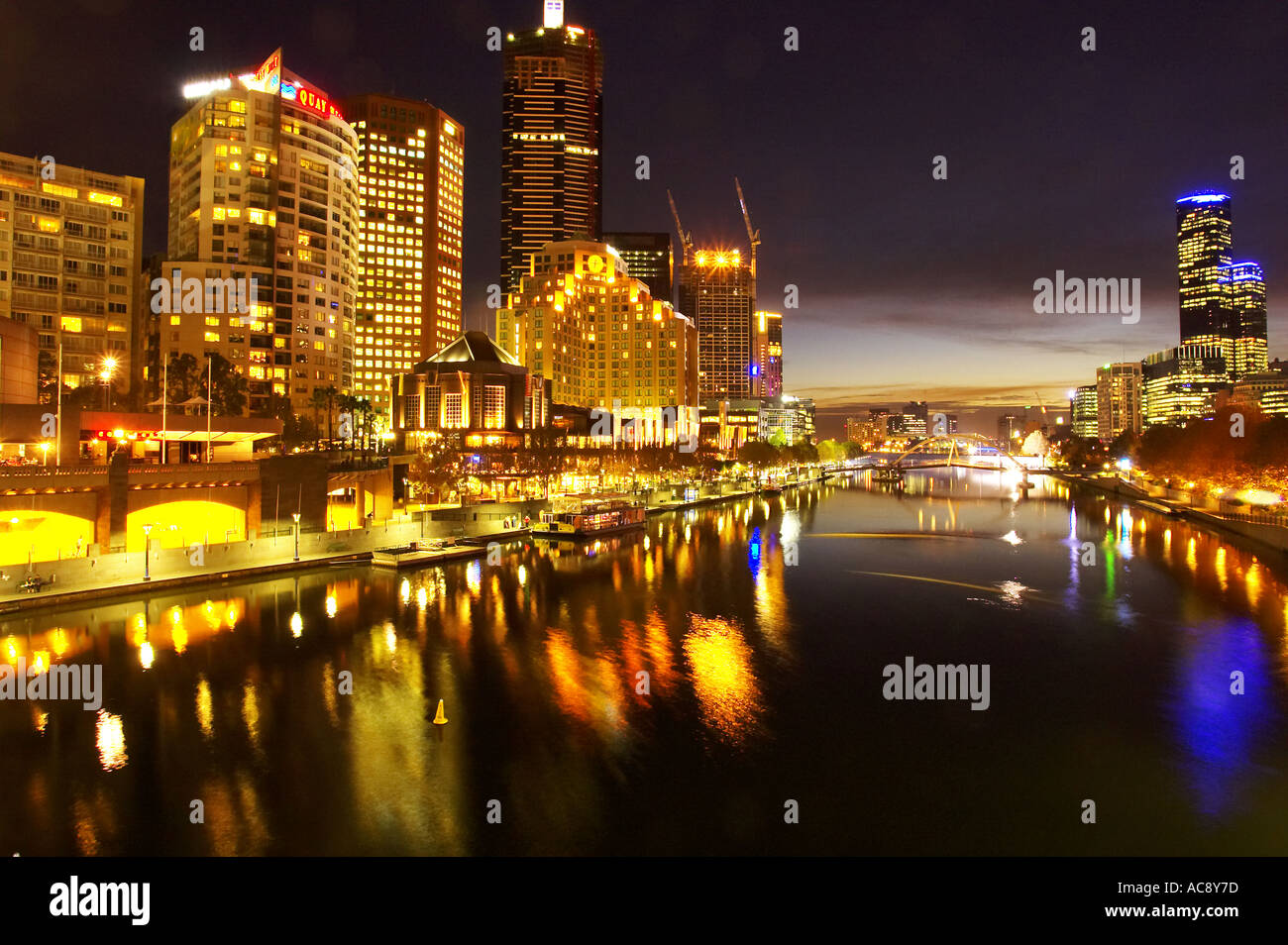 Southbank and Yarra River Melbourne Victoria Australia Stock Photo Alamy