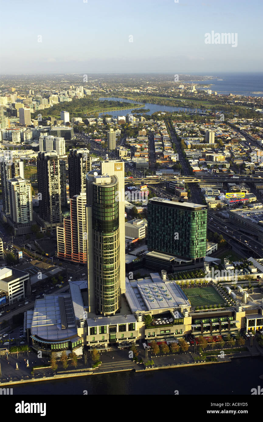 Crown Towers Casino and Entertainment Centre Yarra River Melbourne Victoria Australia Stock Photo
