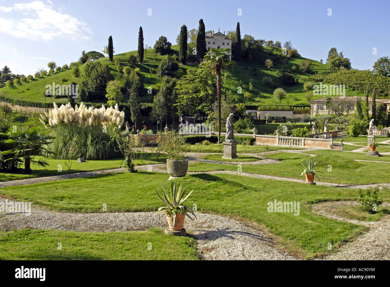 Italy Veneto Asolo medieval hill town in the foothills of the Dolomites  Filini Garden Stock Photo - Alamy