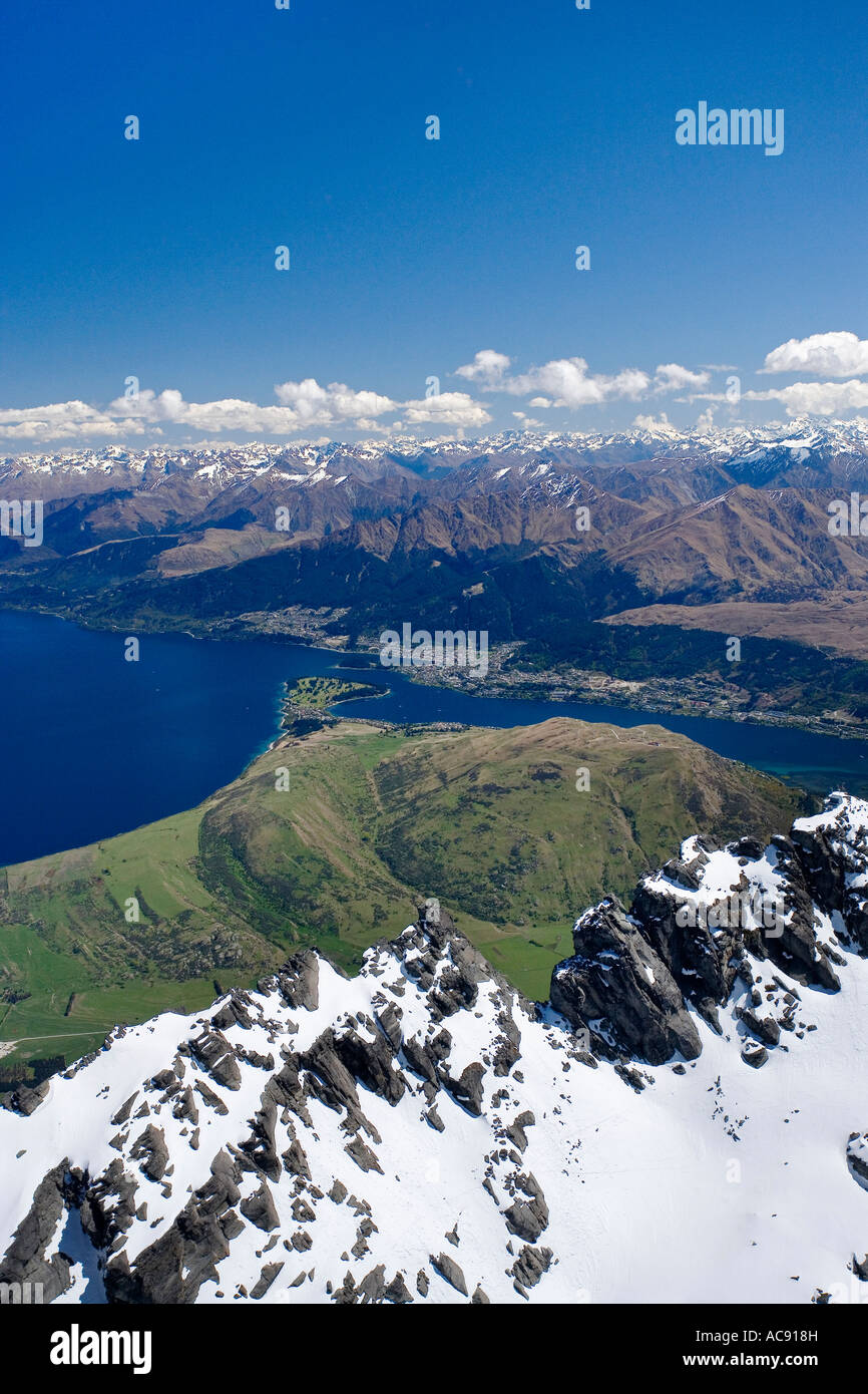 The Remarkables Lake Wakatipu and Queenstown South Island New Zealand ...